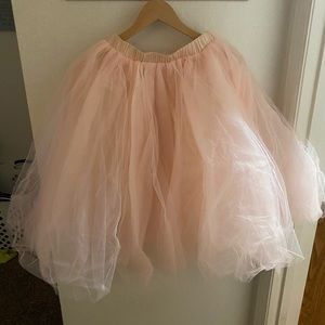 Blush tulle adult skirt